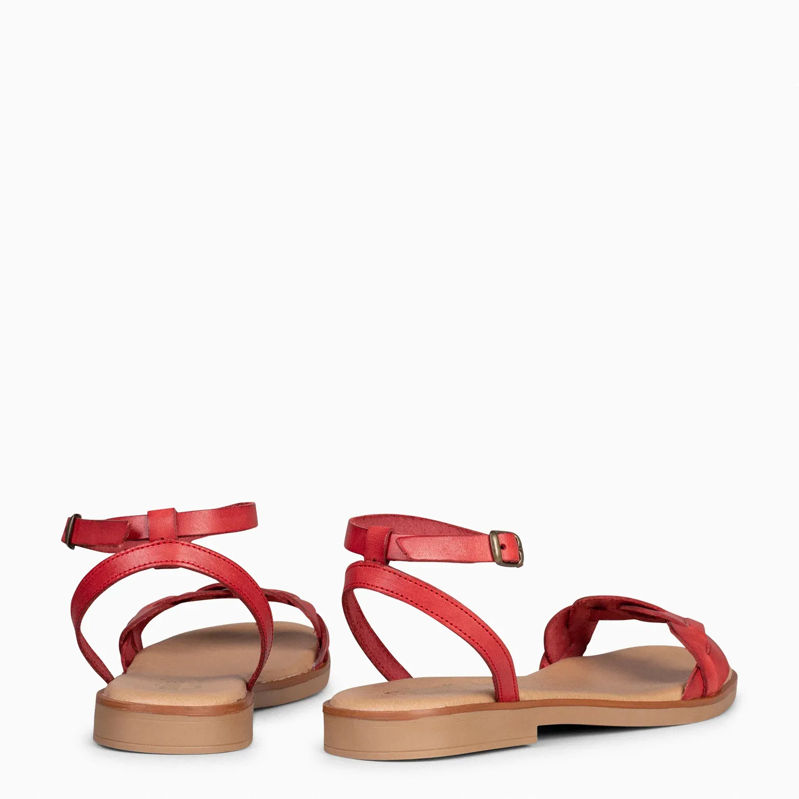 ARECA - Sandalias planas mujer ROJO - Imagen 4