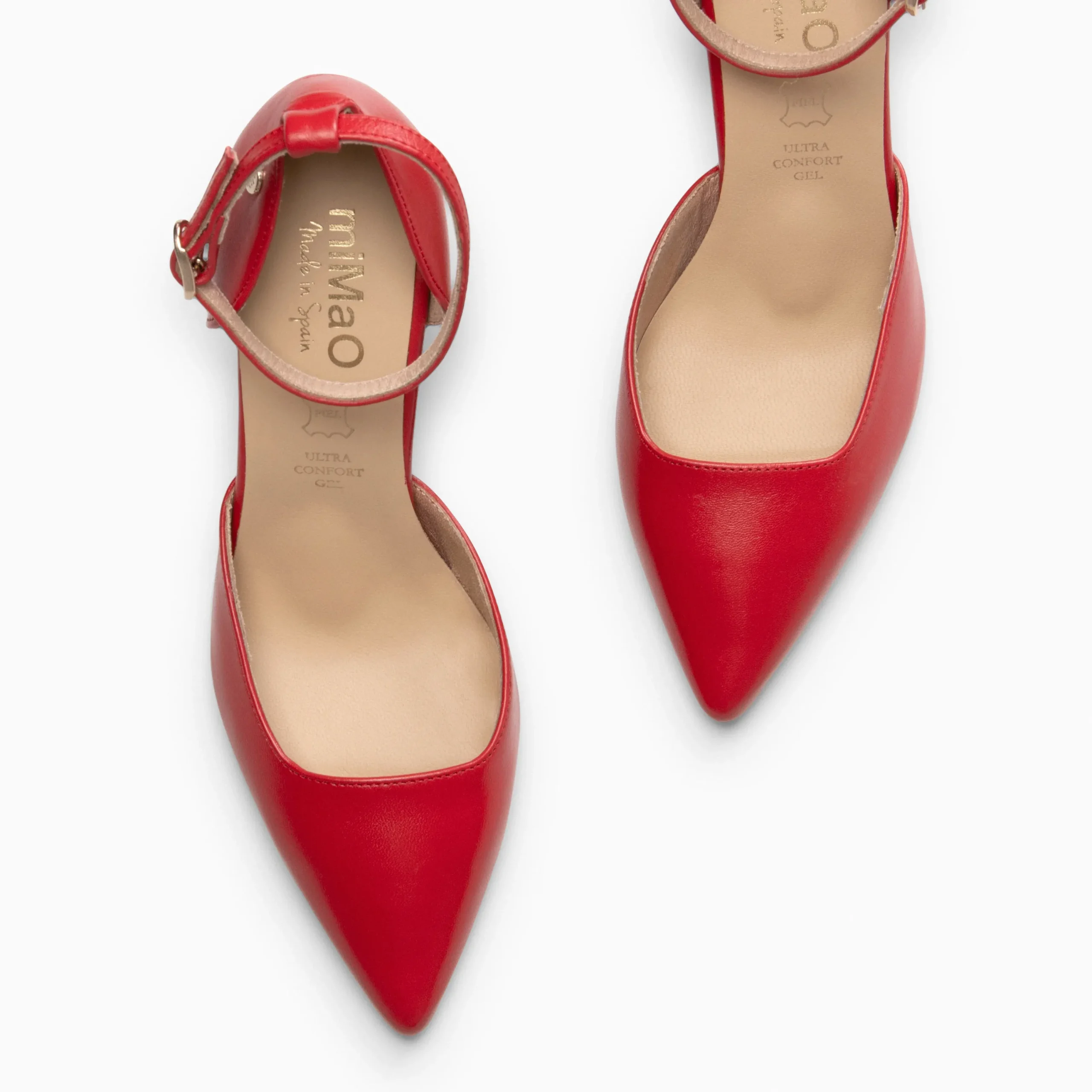 AINHOA - Zapato de tacón punta fina ROJO - Imagen 4